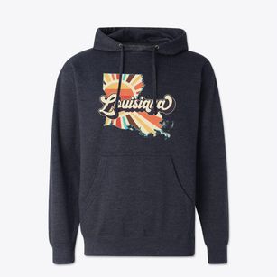  Louisiana Retro Art Cotton Hoodie Sweatshirt