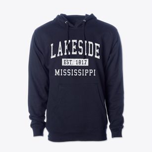 Lakeside Mississippi Classic Established Cotton Hoodie Sweatshirt
