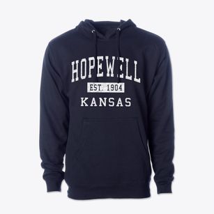 Hopewell Kansas Classic Established Cotton Hoodie Sweatshirt