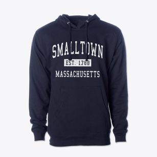 Smalltown Massachusetts Classic Established Cotton Hoodie Sweatshirt