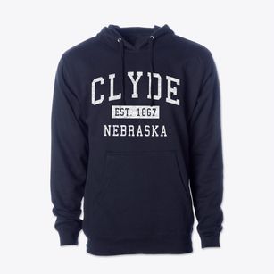 Clyde Nebraska Classic Established Cotton Hoodie Sweatshirt