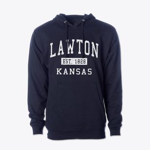 Lawton Kansas Classic Established Cotton Hoodie Sweatshirt
