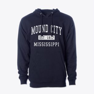 Mound City Mississippi Classic Established Cotton Hoodie Sweatshirt