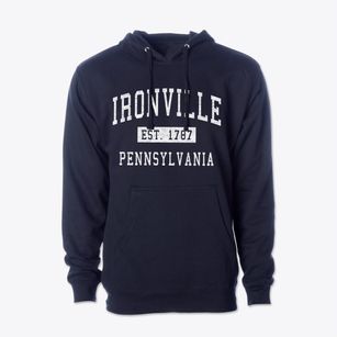 Ironville Pennsylvania Classic Established Cotton Hoodie Sweatshirt