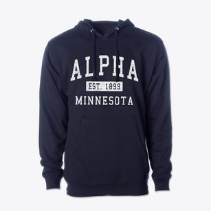 Alpha Minnesota Classic Established Cotton Hoodie Sweatshirt