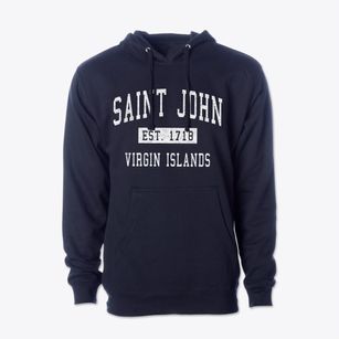 Saint John Virgin Islands Classic Established Cotton Hoodie Sweatshirt
