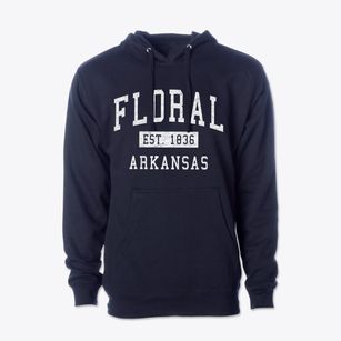 Floral Arkansas Classic Established Cotton Hoodie Sweatshirt