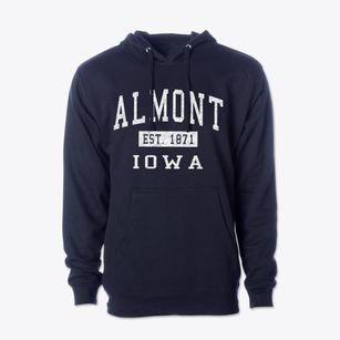 Almont Iowa Classic Established Cotton Hoodie Sweatshirt