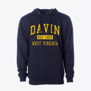 Davin West Virginia Classic Established Cotton Hoodie Sweatshirt