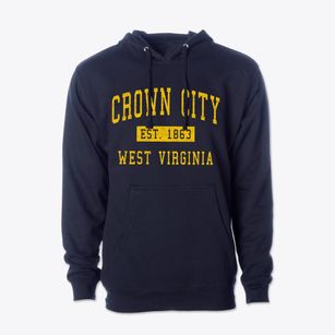 Crown City West Virginia Classic Established Cotton Hoodie Sweatshirt