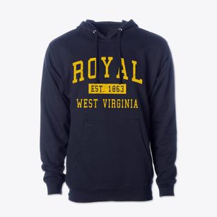 Royal West Virginia Classic Established Cotton Hoodie Sweatshirt