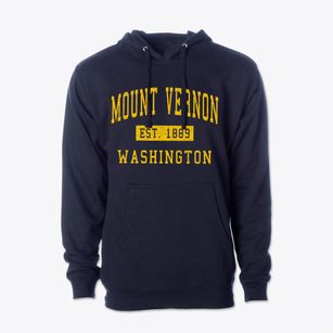 Mount Vernon Washington Classic Established Cotton Hoodie Sweatshirt