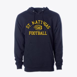 St. Matthias High School Classic Football Cotton Hoodie Sweatshirt