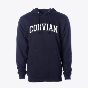 Corvian Community Varsity Arch Cotton Hoodie Sweatshirt