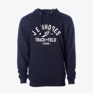 J E Rhodes Elementary School Track and Field Cotton Hoodie Sweatshirt