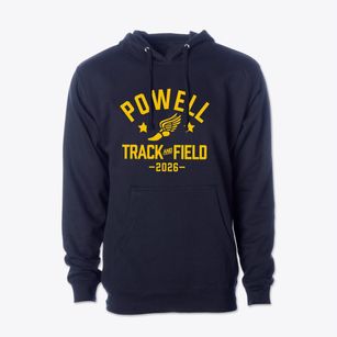 Powell Middle School Track and Field Cotton Hoodie Sweatshirt