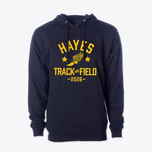 Hayes Middle School Track and Field Cotton Hoodie Sweatshirt