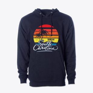 Dunean South Carolina Palm Tree Sunset Cotton Hoodie Sweatshirt