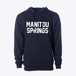 Manitou Springs Colorado Classic Block Cotton Hoodie Sweatshirt