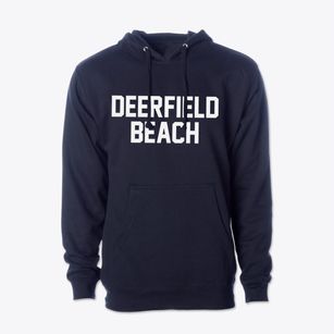 Deerfield Beach Florida Classic Block Cotton Hoodie Sweatshirt