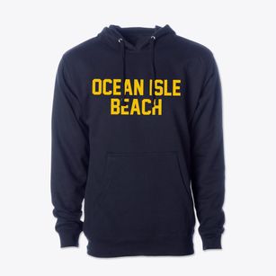 Ocean Isle Beach North Carolina Classic Block Cotton Hoodie Sweatshirt