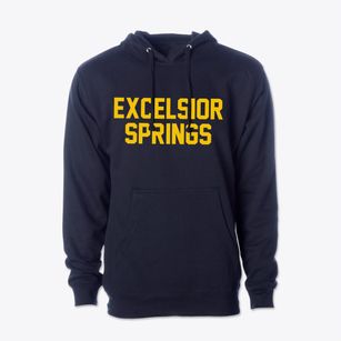 Excelsior Springs Missouri Classic Block Cotton Hoodie Sweatshirt