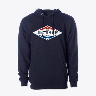 Junction City Oregon Diamond Star Cotton Hoodie Sweatshirt
