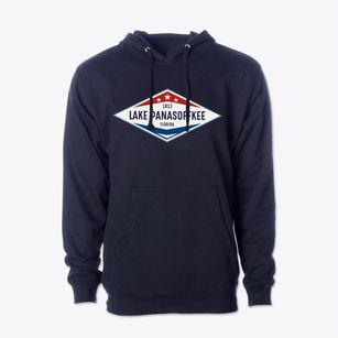 Lake Panasoffkee Florida Diamond Star Cotton Hoodie Sweatshirt