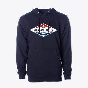 Pleasant Valley Missouri Diamond Star Cotton Hoodie Sweatshirt