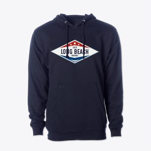 Long Beach Indiana Diamond Star Cotton Hoodie Sweatshirt
