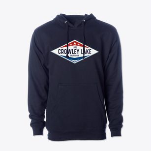 Crowley Lake California Diamond Star Cotton Hoodie Sweatshirt