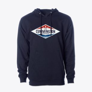 Cummington Massachusetts Diamond Star Cotton Hoodie Sweatshirt