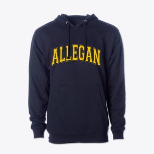 Allegan Michigan Varsity Cotton Hoodie Sweatshirt
