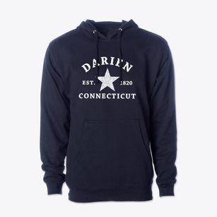 Darien Connecticut Star Cotton Hoodie Sweatshirt