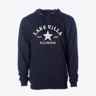 Lake Villa Illinois Star Cotton Hoodie Sweatshirt