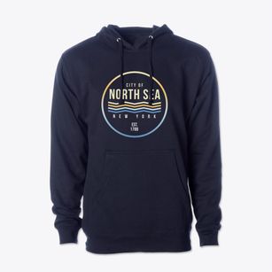 North Sea New York Color Fade Cotton Hoodie Sweatshirt