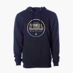 Farwell Nebraska Color Fade Cotton Hoodie Sweatshirt