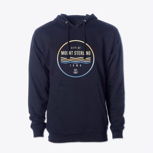 Mount Sterling Iowa Color Fade Cotton Hoodie Sweatshirt