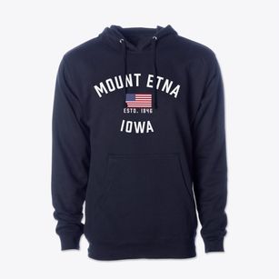 Mount Etna Iowa Patriot Cotton Hoodie Sweatshirt