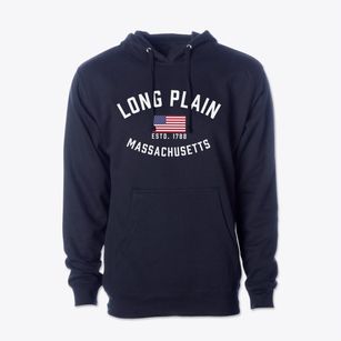 Long Plain Massachusetts Patriot Cotton Hoodie Sweatshirt
