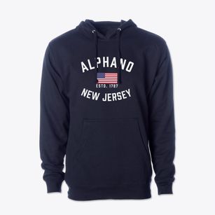 Alphano New Jersey Patriot Cotton Hoodie Sweatshirt