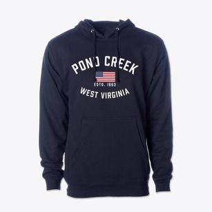 Pond Creek West Virginia Patriot Cotton Hoodie Sweatshirt