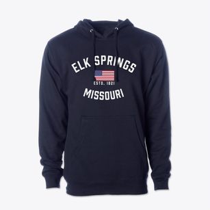 Elk Springs Missouri Patriot Cotton Hoodie Sweatshirt