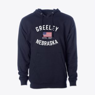 Greeley Nebraska Patriot Cotton Hoodie Sweatshirt
