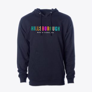 Hillsborough North Carolina Color Pop Cotton Hoodie Sweatshirt
