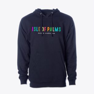 Isle Of Palms South Carolina Color Pop Cotton Hoodie Sweatshirt