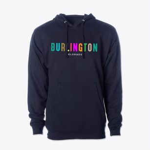 Burlington Colorado Color Pop Cotton Hoodie Sweatshirt