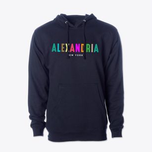 Alexandria New York Color Pop Cotton Hoodie Sweatshirt