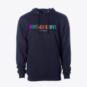 Buffalo Grove Illinois Color Pop Cotton Hoodie Sweatshirt