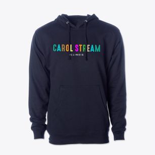 Carol Stream Illinois Color Pop Cotton Hoodie Sweatshirt